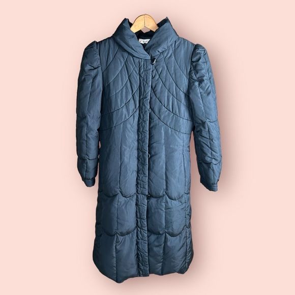 Vintage 70s 80s Women’s Black Long Down Puffer Coat - Picture 1 of 14